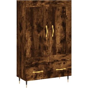 Highboard Smoked Oak 69.5x31x115 cm Engineered Wood Vidaxl Highboard Smoked Oak 69.5x31x115 cm Engineered Wood Vidaxl