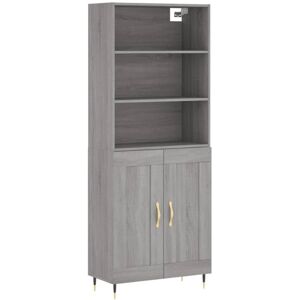 vidaXL Highboard Gray Sonoma 69.5x34x180 cm vidaXL Highboard Gray Sonoma 69.5x34x180 cm