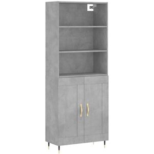 vidaXL Concrete Grey 69.5x34x180cm Highboard - Storage Cabinet vidaXL Concrete Grey 69.5x34x180cm Highboard - Storage Cabinet
