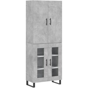 Highboard Concrete Grey 69.5x34x180 cm Engineered Wood vidaXL Highboard Concrete Grey 69.5x34x180 cm Engineered Wood vidaXL
