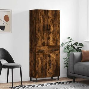 vidaXL Highboard Smoked Oak 69.5x34x180 cm Engineered Wood - Highboard vidaXL Highboard Smoked Oak 69.5x34x180 cm Engineered Wood - Highboard