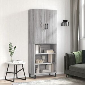 Highboard Grey Sonoma 69.5x34x180 cm Engineered Wood Vidaxl Highboard Grey Sonoma 69.5x34x180 cm Engineered Wood Vidaxl
