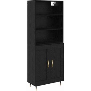 Highboard 2 pcs Black oak 69.5 x 34 x 180 cm Engineered Wood vidaXL Highboard 2 pcs Black oak 69.5 x 34 x 180 cm Engineered Wood vidaXL