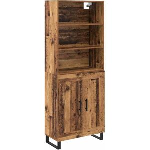Highboard Old Wood 69.5 x 34 x 180 cm Engineered Wood vidaXL Highboard Old Wood 69.5 x 34 x 180 cm Engineered Wood vidaXL