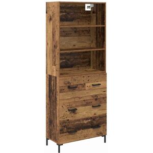 Highboard Old Wood 69.5 x 34 x 180 cm Engineered Wood vidaXL Highboard Old Wood 69.5 x 34 x 180 cm Engineered Wood vidaXL
