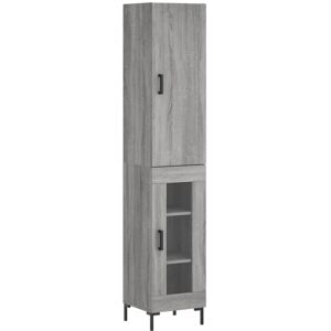 Highboard Grey Sonoma 34.5x34x180 cm Engineered Wood vidaXL Highboard Grey Sonoma 34.5x34x180 cm Engineered Wood vidaXL
