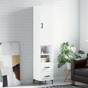 Highboard White 34.5x34x180 cm Engineered Wood Vidaxl Highboard White 34.5x34x180 cm Engineered Wood Vidaxl