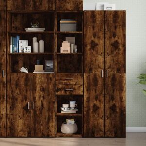Highboard Smoked Oak 40x42.5x185 cm Engineered Wood vidaXL Highboard Smoked Oak 40x42.5x185 cm Engineered Wood vidaXL