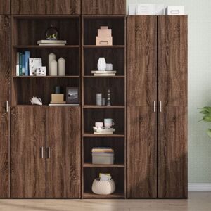 Highboard Brown Oak 45x41x185 cm Engineered Wood Vidaxl Highboard Brown Oak 45x41x185 cm Engineered Wood Vidaxl