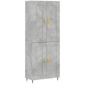 vidaXL Highboard Concrete Grey 69.5x34x180 cm Engineered Wood - Highboard vidaXL Highboard Concrete Grey 69.5x34x180 cm Engineered Wood - Highboard