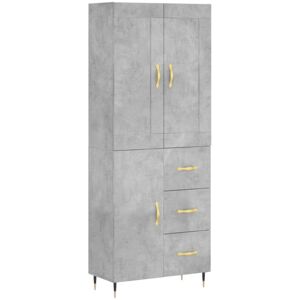 vidaXL Highboard Concrete Grey 69.5x34x180 cm Engineered Wood - Highboard vidaXL Highboard Concrete Grey 69.5x34x180 cm Engineered Wood - Highboard