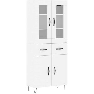 vidaXL White Highboard - 69.5x34x180 Cm Storage Cabinet vidaXL White Highboard - 69.5x34x180 Cm Storage Cabinet