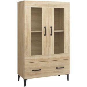 vidaXL Sonoma Oak Highboard - Engineered Wood Storage Cabinet vidaXL Sonoma Oak Highboard - Engineered Wood Storage Cabinet