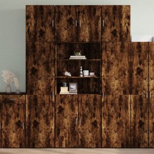 Vidaxl - Highboard Smoked Oak 80x42.5x249 cm Engineered Wood Vidaxl - Highboard Smoked Oak 80x42.5x249 cm Engineered Wood