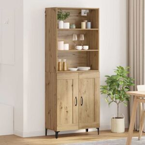 Highboard 2 pcs Artisan oak Engineered Wood vidaXL Highboard 2 pcs Artisan oak Engineered Wood vidaXL