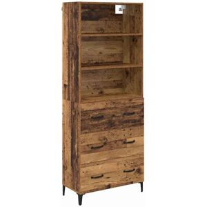 Highboard Old Wood 69.5 x 34 x 180 cm Engineered Wood vidaXL Highboard Old Wood 69.5 x 34 x 180 cm Engineered Wood vidaXL