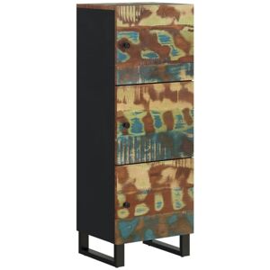 Highboard with 3 Doors 40x33x110 cm Solid Wood Reclaimed&Iron vidaXL Highboard with 3 Doors 40x33x110 cm Solid Wood Reclaimed&Iron vidaXL