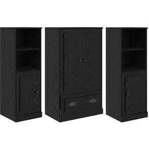 Highboard 3 pcs Black Oak 35 x 60 x 103.5 cm Engineered Wood vidaXL Highboard 3 pcs Black Oak 35 x 60 x 103.5 cm Engineered Wood vidaXL