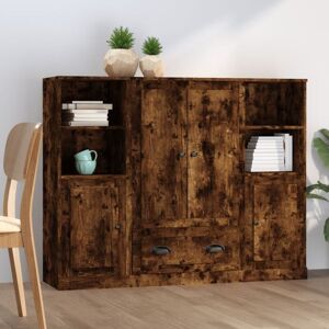 vidaXL Highboards Smoked Oak Storage Cabinet - Storage Cabinet vidaXL Highboards Smoked Oak Storage Cabinet - Storage Cabinet
