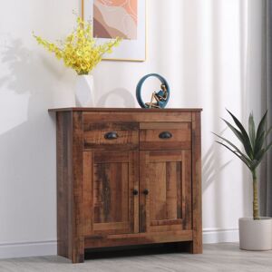 Furniture Hmd - Wooden 2 Drawers 2 Doors Cabinet Chest of Drawers Storage Unit Sideboard,79x35x81cm(WxDxH) Furniture Hmd - Wooden 2 Drawers 2 Doors Cabinet Chest of Drawers Storage Unit Sideboard,79x35x81cm(WxDxH)
