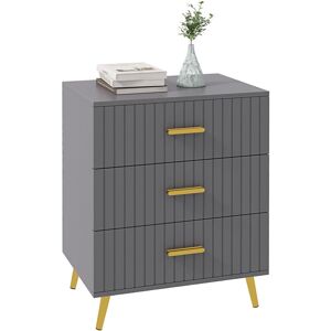 Homcom - Bedroom Chest of Drawers, Modern Drawer Dresser, Storage Drawer Unit with Aluminium Legs 60W x 40D x 71.5Hcm Homcom - Bedroom Chest of Drawers, Modern Drawer Dresser, Storage Drawer Unit with Aluminium Legs 60W x 40D x 71.5Hcm