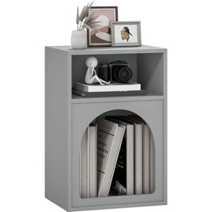 HOMCOM Bedside Table, Modern Bedside Cabinet for Bedroom, Grey HOMCOM Bedside Table, Modern Bedside Cabinet for Bedroom, Grey