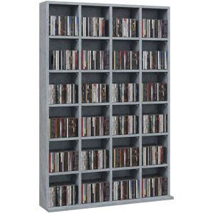 Homcom - cd dvd Media Storage Shelves Display Shelf Racks Wooden Frame Grey Homcom - cd dvd Media Storage Shelves Display Shelf Racks Wooden Frame Grey