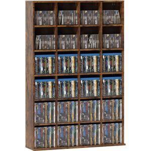 HOMCOM DVD CD Media Storage Rack, Video Display Unit, Rustic Brown HOMCOM DVD CD Media Storage Rack, Video Display Unit, Rustic Brown