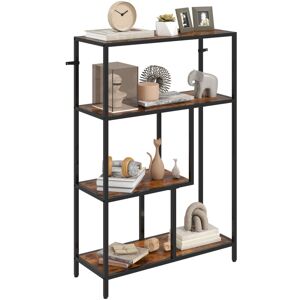Homcom - Industrial Bookshelf Bookcase w/ Open Shelves for Study Rustic Brown Homcom - Industrial Bookshelf Bookcase w/ Open Shelves for Study Rustic Brown