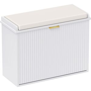 Homcom - Shoe Storage Bench with Cushion and Flip-Drawer 62x26x47.5cm White Homcom - Shoe Storage Bench with Cushion and Flip-Drawer 62x26x47.5cm White