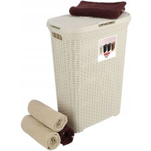 CURVER Laundry Box Natural Style, made of plastic, 44 x 27 x 61 cm, 40L, Cream CURVER Laundry Box Natural Style, made of plastic, 44 x 27 x 61 cm, 40L, Cream