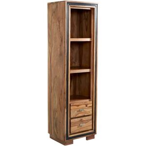 Verty Furniture - Indus Sheesham Narrow Bookcase - Medium Wood Verty Furniture - Indus Sheesham Narrow Bookcase - Medium Wood