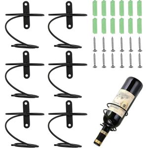 TINOR Iron Wall Mounted Wine Bottle Holder Rack for Red Wine Drinks Bottle Display Shelf Holder Hanging Organizer, Bottle Storage Rack, Spiral (6 Pieces) TINOR Iron Wall Mounted Wine Bottle Holder Rack for Red Wine Drinks Bottle Display Shelf Holder Hanging Organizer, Bottle Storage Rack, Spiral (6 Pieces)