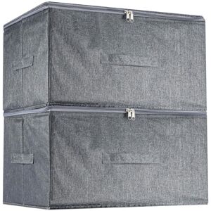 JF HOME BLISS Closet Organizers Foldable Storage Box with Reinforced Handles 2-Pack Large Clothes Organizers for Duvets Bedding Toys Stackable JF HOME BLISS Closet Organizers Foldable Storage Box with Reinforced Handles 2-Pack Large Clothes Organizers for Duvets Bedding Toys Stackable