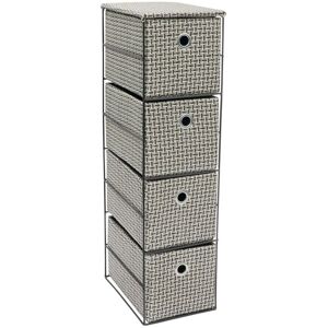 JVL Silva - Silva 4 Drawer Narrow Fabric Storage Tower JVL Silva - Silva 4 Drawer Narrow Fabric Storage Tower