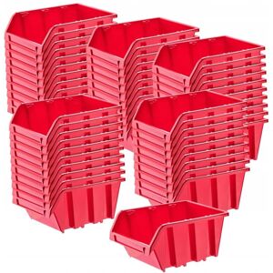 KADAX stacking box made of PP plastic, 390 x 240 mm, red, 50 pieces KADAX stacking box made of PP plastic, 390 x 240 mm, red, 50 pieces