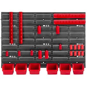 Kadax - Garage Wall Tool Board - 58x39 cm - Red - 6 boxes - Tool Board Kadax - Garage Wall Tool Board - 58x39 cm - Red - 6 boxes - Tool Board