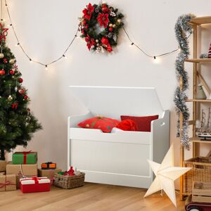 Briefness - Kids Wooden Toy Box Bench Seat Bedroom Playroom Storage Tidy Chest Shelf White Briefness - Kids Wooden Toy Box Bench Seat Bedroom Playroom Storage Tidy Chest Shelf White