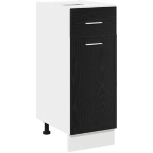 Drawer Bottom Cabinet with Drawer Black oak 30 x 46 x 81.5 cm Vidaxl Drawer Bottom Cabinet with Drawer Black oak 30 x 46 x 81.5 cm Vidaxl