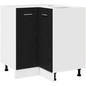 Vidaxl - Corner Bottom Cabinet with Door Black oak 75.5 x 75.5 x 81.5 cm Vidaxl - Corner Bottom Cabinet with Door Black oak 75.5 x 75.5 x 81.5 cm