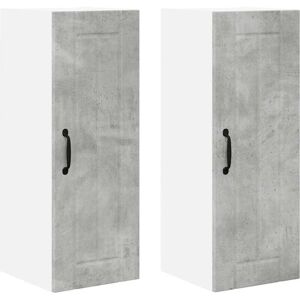 Kitchen Cabinet with Shelf 2 pcs Concrete Grey 30 x 31 x 80 cm vidaXL Kitchen Cabinet with Shelf 2 pcs Concrete Grey 30 x 31 x 80 cm vidaXL