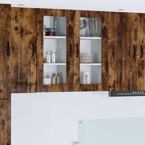 Kitchen Cabinet 2 pcs Smoked Oak 40 x 31 x 80 cm vidaXL Kitchen Cabinet 2 pcs Smoked Oak 40 x 31 x 80 cm vidaXL