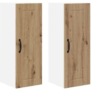 Kitchen Cabinet with Shelf 2 pcs Artisan Oak 30 x 31 x 80 cm vidaXL Kitchen Cabinet with Shelf 2 pcs Artisan Oak 30 x 31 x 80 cm vidaXL