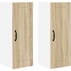 Kitchen Cabinet with Shelf 2 pcs Sonoma Oak 30 x 31 x 80 cm vidaXL Kitchen Cabinet with Shelf 2 pcs Sonoma Oak 30 x 31 x 80 cm vidaXL