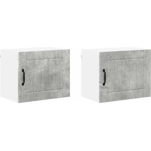 Kitchen Cabinet with Shelf 2 pcs Concrete Grey 50 x 31 x 40 cm vidaXL Kitchen Cabinet with Shelf 2 pcs Concrete Grey 50 x 31 x 40 cm vidaXL