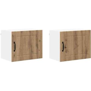 Kitchen Cabinet with Shelf 2 pcs Artisan Oak 50 x 31 x 40 cm vidaXL Kitchen Cabinet with Shelf 2 pcs Artisan Oak 50 x 31 x 40 cm vidaXL