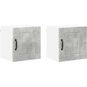 Kitchen Cabinet with Shelf 2 pcs Concrete Grey 40 x 31 x 40 cm vidaXL Kitchen Cabinet with Shelf 2 pcs Concrete Grey 40 x 31 x 40 cm vidaXL