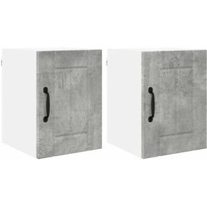 Kitchen Cabinet with Shelf 2 pcs Concrete Grey 30 x 31 x 40 cm vidaXL Kitchen Cabinet with Shelf 2 pcs Concrete Grey 30 x 31 x 40 cm vidaXL