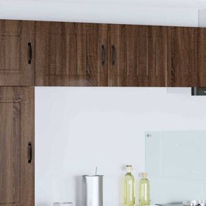 Kitchen Cabinet 2 pcs Brown Oak 50 x 31 x 40 cm Engineered Wood vidaXL Kitchen Cabinet 2 pcs Brown Oak 50 x 31 x 40 cm Engineered Wood vidaXL