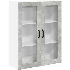 Kitchen Wall Cabinet with Shelf Concrete Grey 80 x 31 x 100 cm vidaXL Kitchen Wall Cabinet with Shelf Concrete Grey 80 x 31 x 100 cm vidaXL